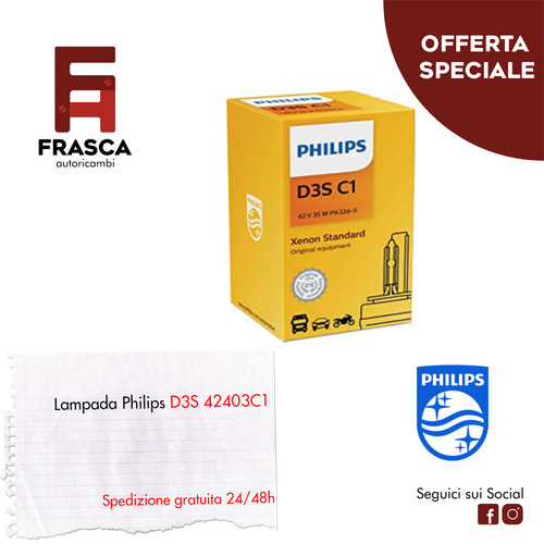 Lampadina xenon philips - lampadina,